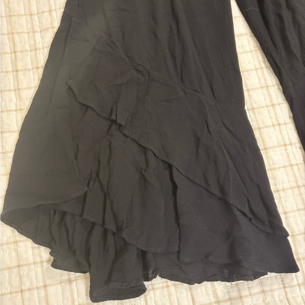 American Rag Black Ruffled Flowy Pants - Picture 5 of 11